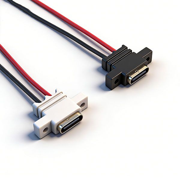 防水TYPE-C母座 两芯线 L=12.5 带立锁孔