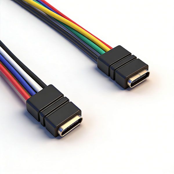 防水TYPE-C母座 六芯线 L=15.5