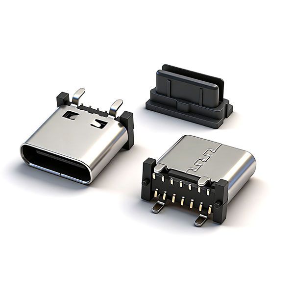 TC母座14P 立贴 L=8.6 小脚 三模 有柱 无弹