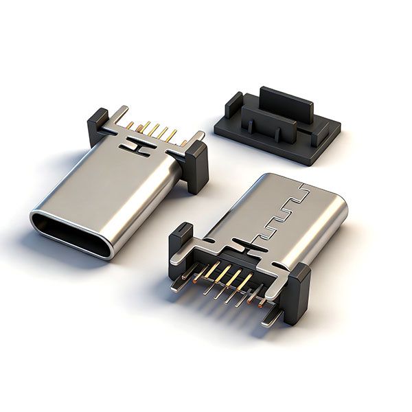 TC母座16P 立插 L=13.7 A款 三模 无柱 无弹